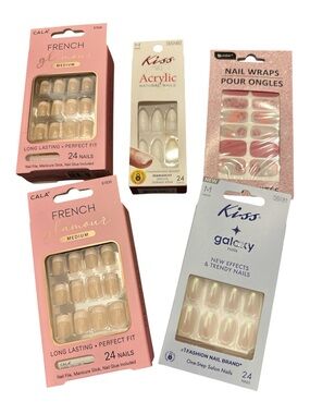Bundle‼️Assorted Press-On Nail Packs — Neutral & Pink Shades 💅